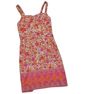 Floral Pink and Orange Dress